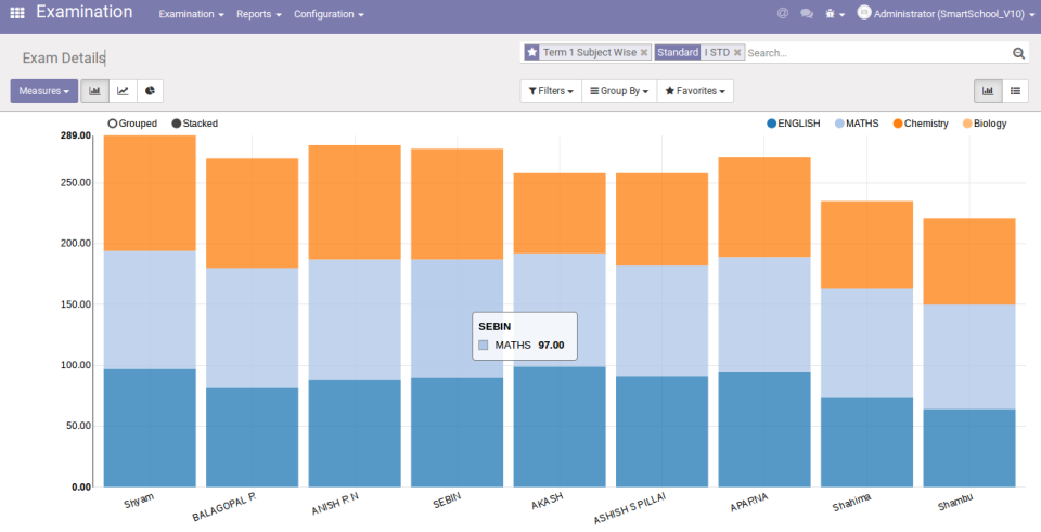 screenshot of Smart School ERP